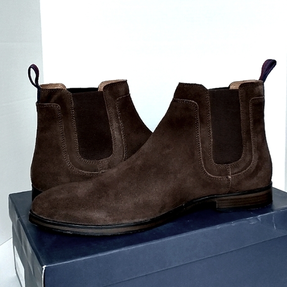 New w/Box Ben Sherman Genuine Suede Chelsea Pull-On Ankle Dress Boots 10.5 & 11 - Picture 2 of 10